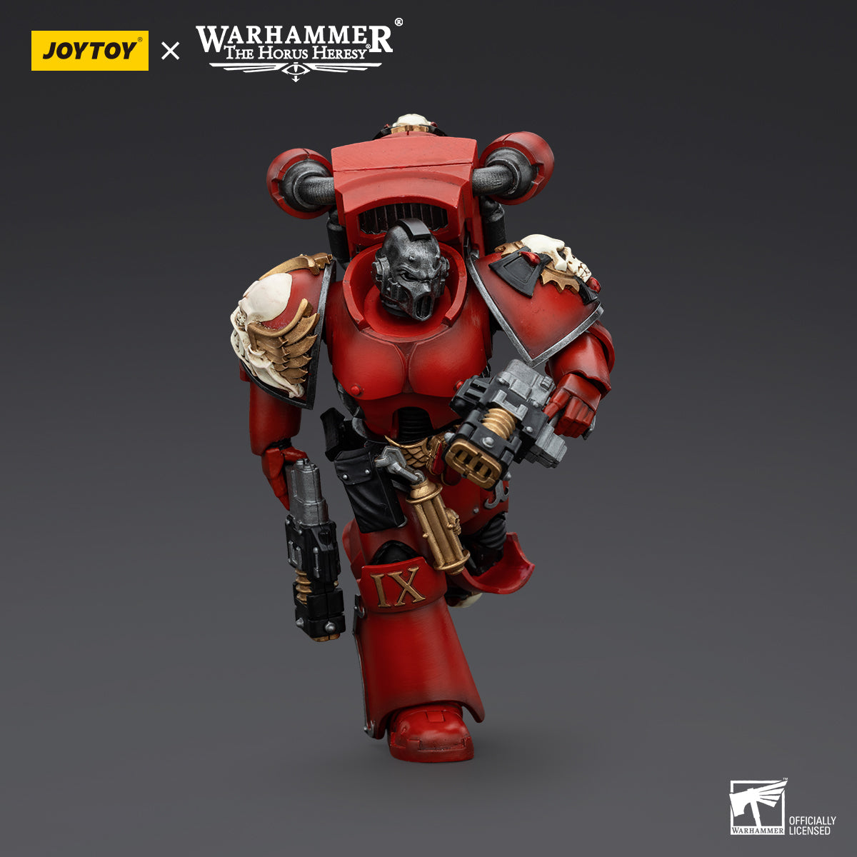 Blood Angels Erelim from Angel's Tears Squad in combat pose, holding Volkite Serpentas in action-ready stance.