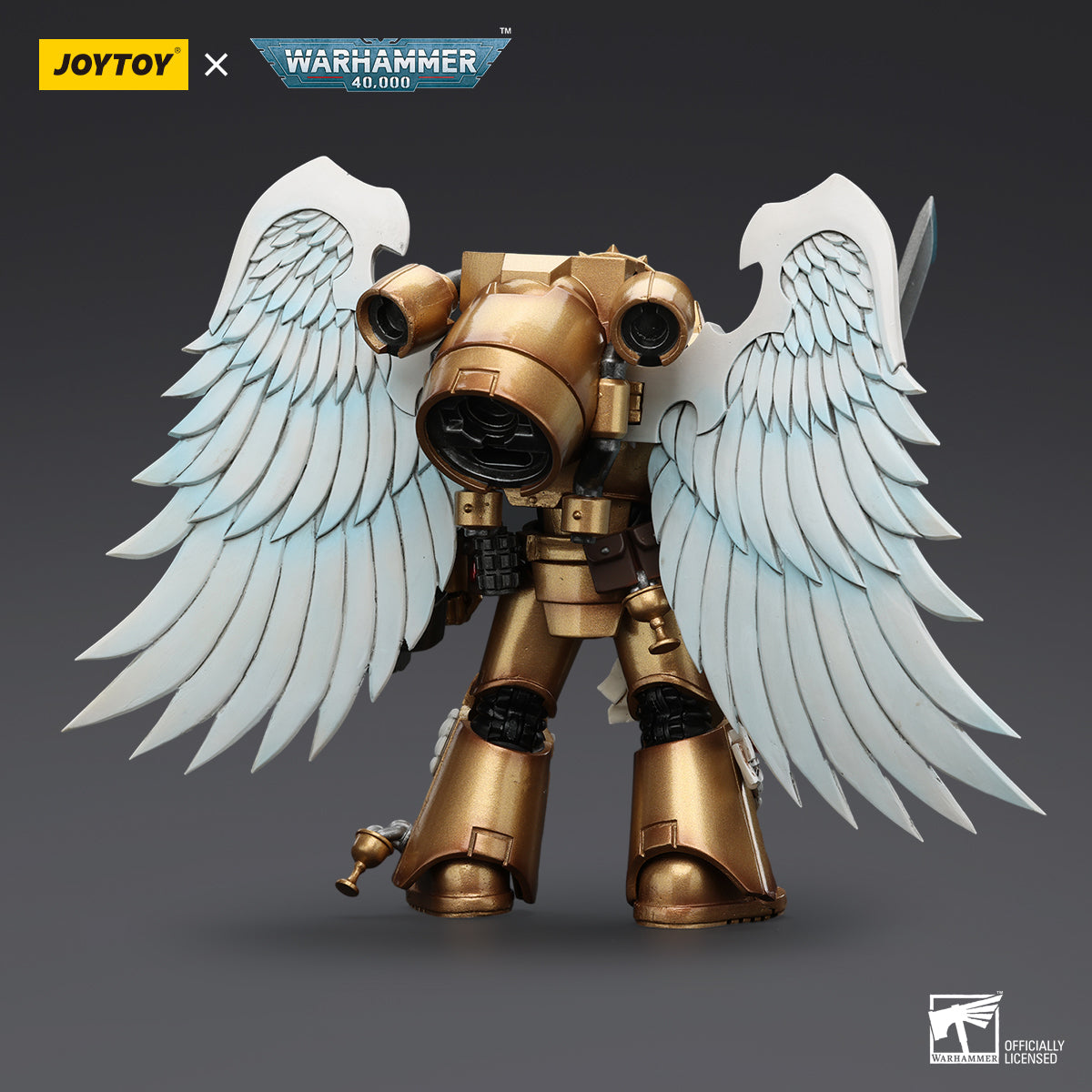 Back view of Blood Angels Sanguinary Guard with Encarmine Sword