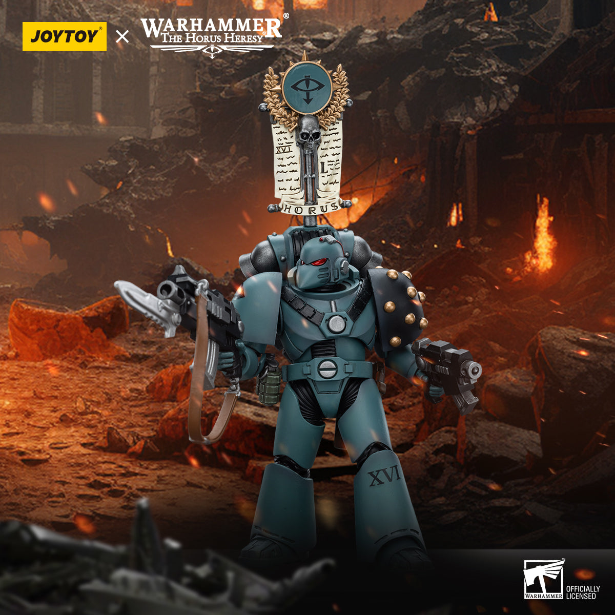 MKVI Tactical Squad Legionary #2 with Legion Vexilla