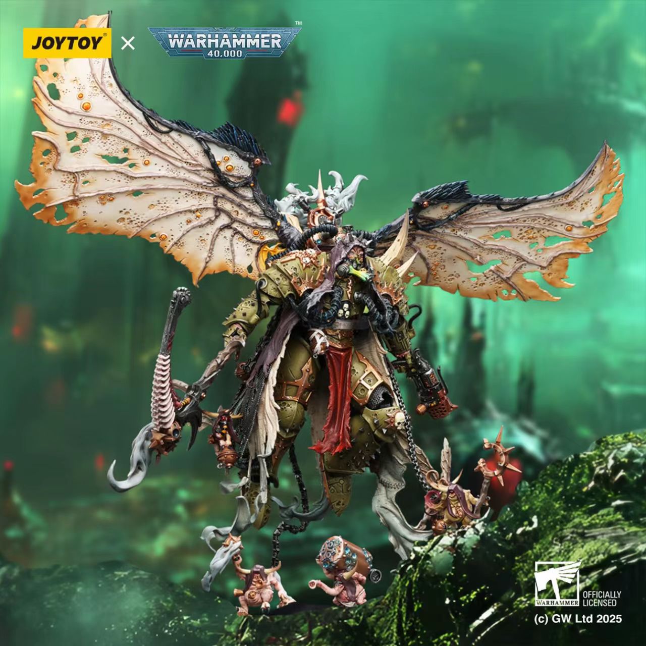 Mortarion,Daemon Primarch of Nurgle with Ancient weapons 'The Lantern' and 'Silence'