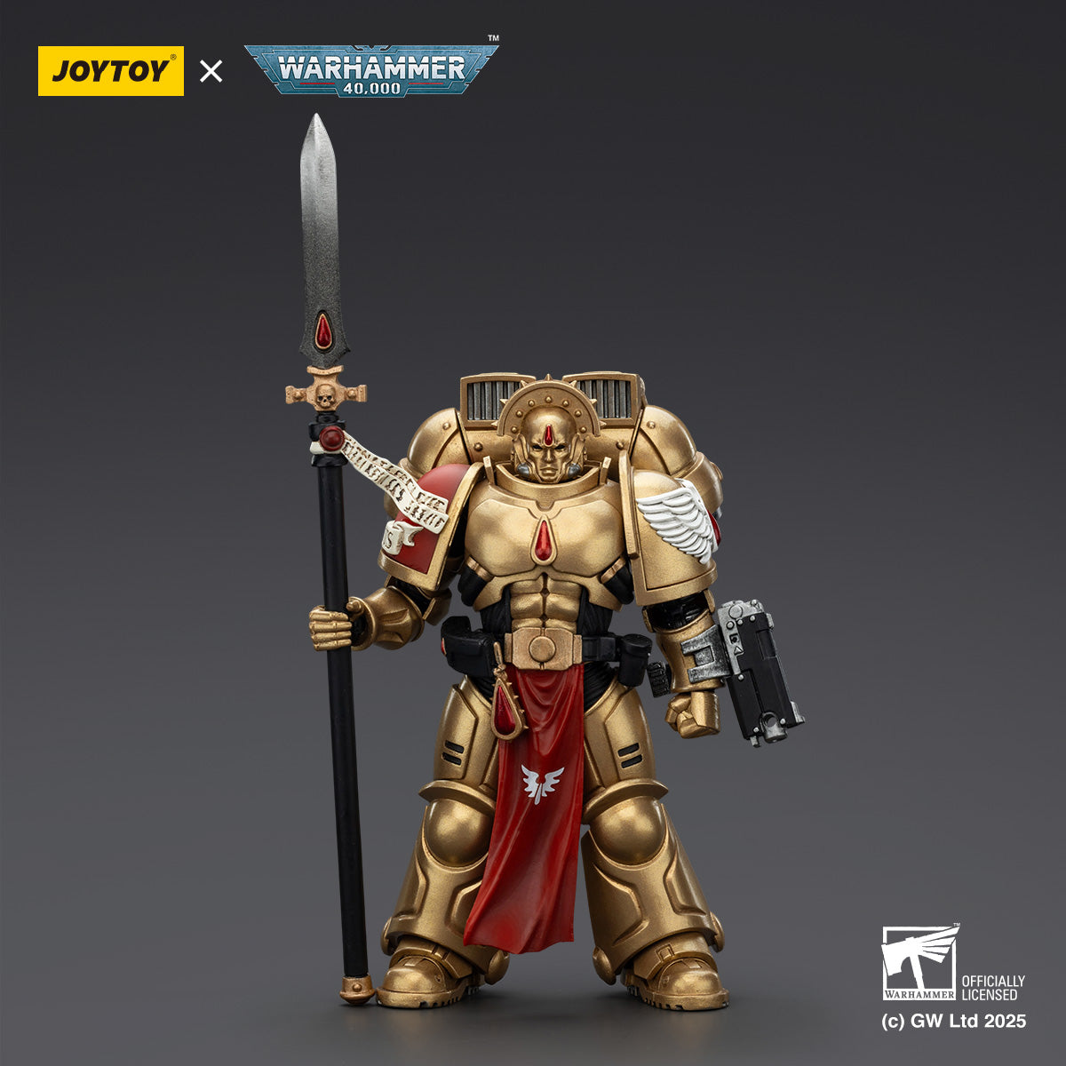 [groups:SET OF 3,Sanguinary Guard 2 with Angelus Boltgun and Encarmine Spear]