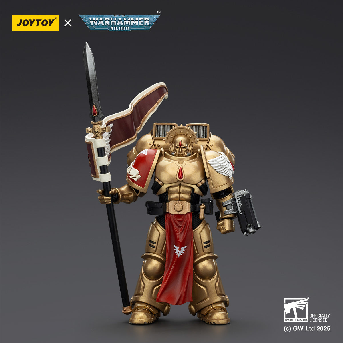 [groups:SET OF 3,Sanguinary Guard 3 with Angelus Boltgun and Encarmine Spear]