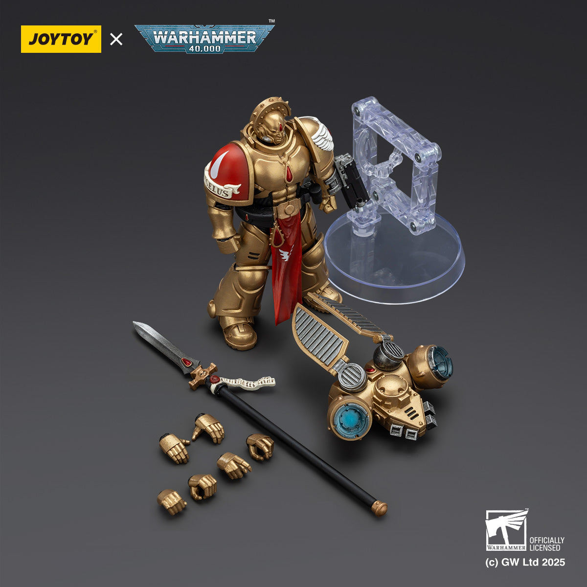 [groups:SET OF 3,Sanguinary Guard 2 with Angelus Boltgun and Encarmine Spear]