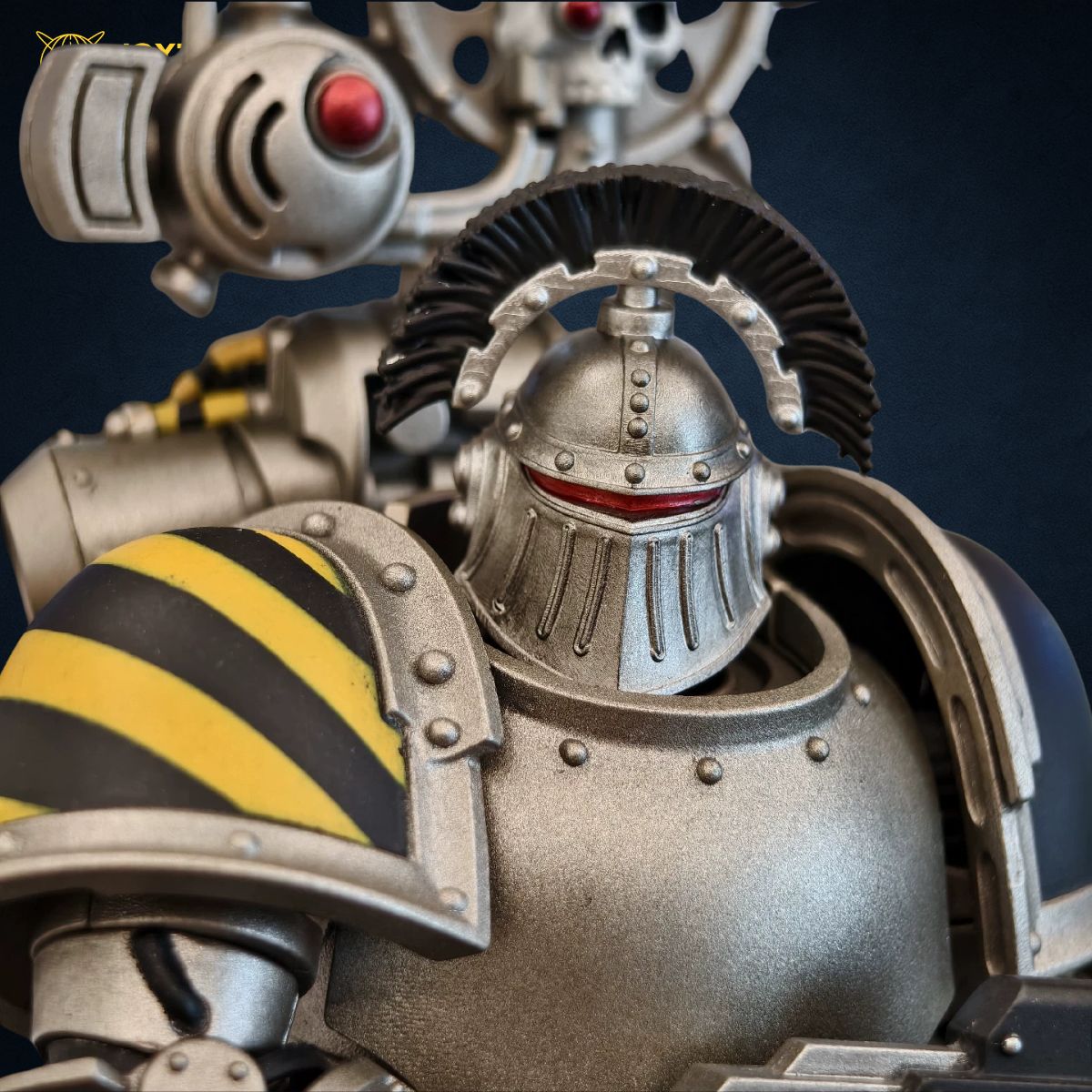 Iron Warrior Helmet Upgrade - Hand-Painted Custom Helmet for Action Figures