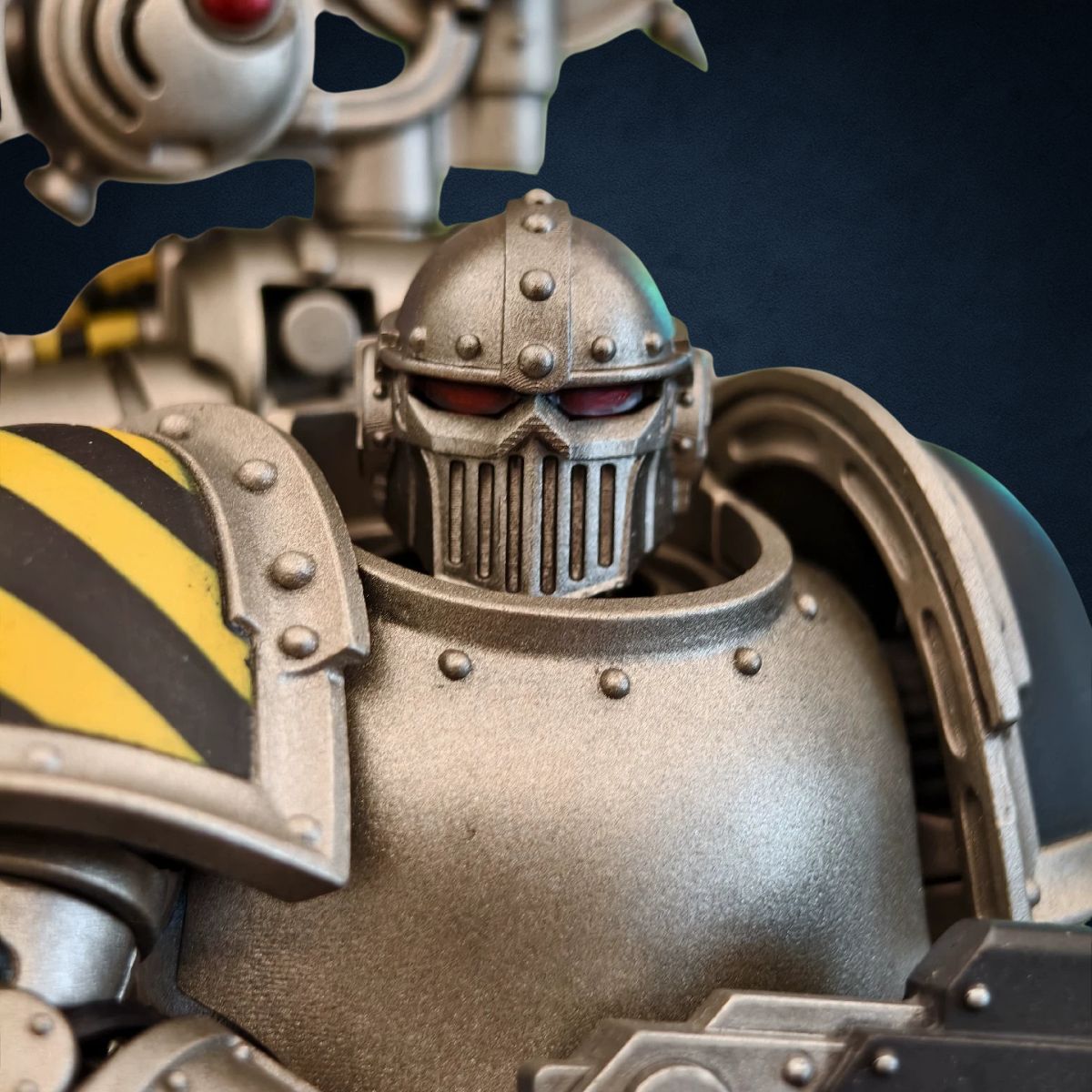 Iron Warrior Helmet Upgrade - Hand-Painted Custom Helmet for Action Figures