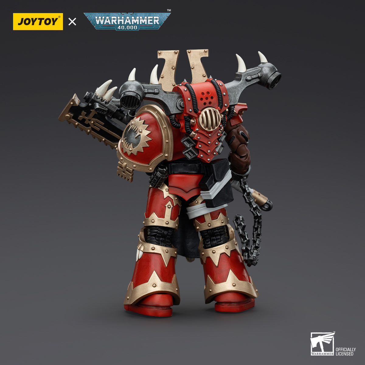 Back view of World Eaters Khorne Berzerker, focusing on the rear armor