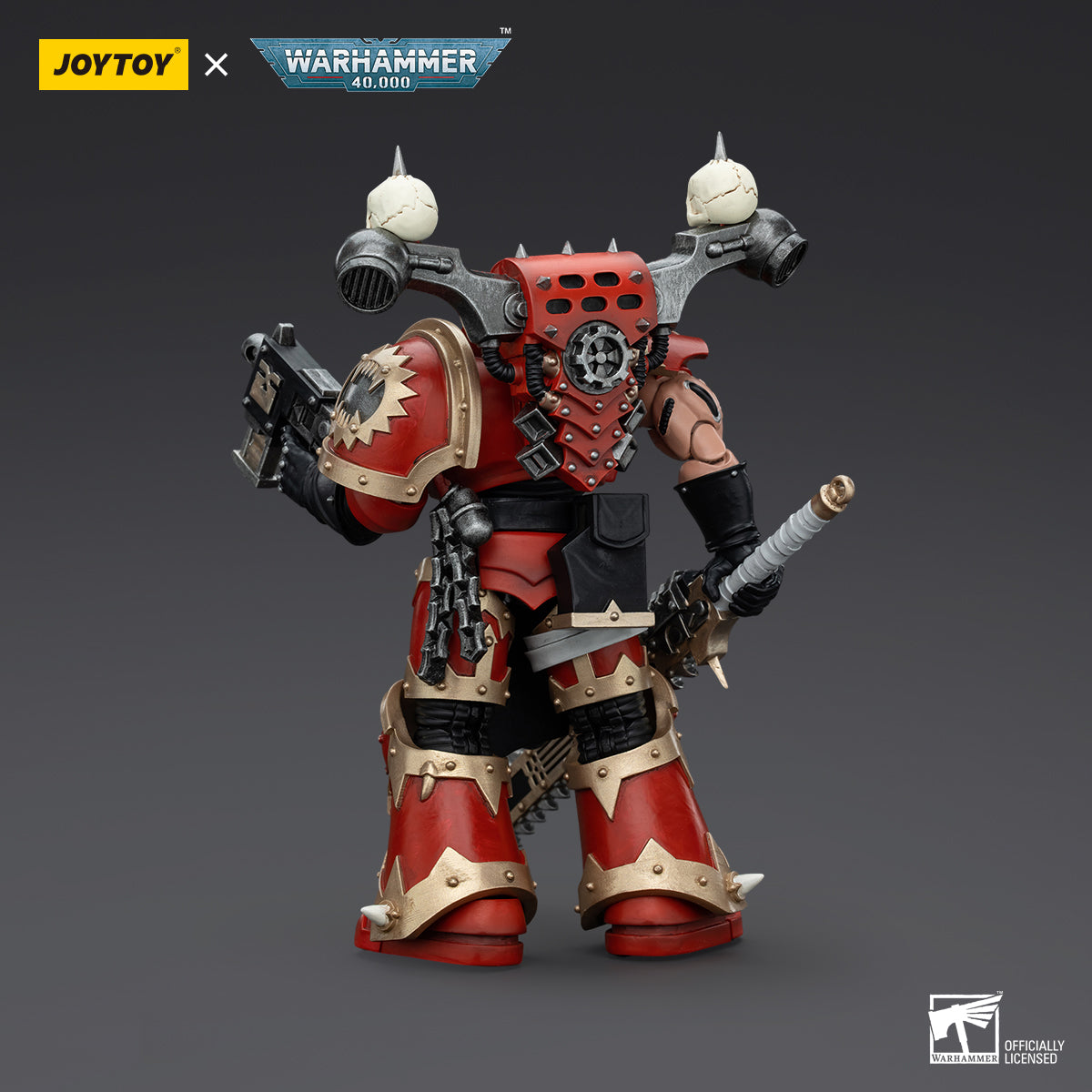 Back view of World Eaters Khorne Berzerker, focusing on the rear armor