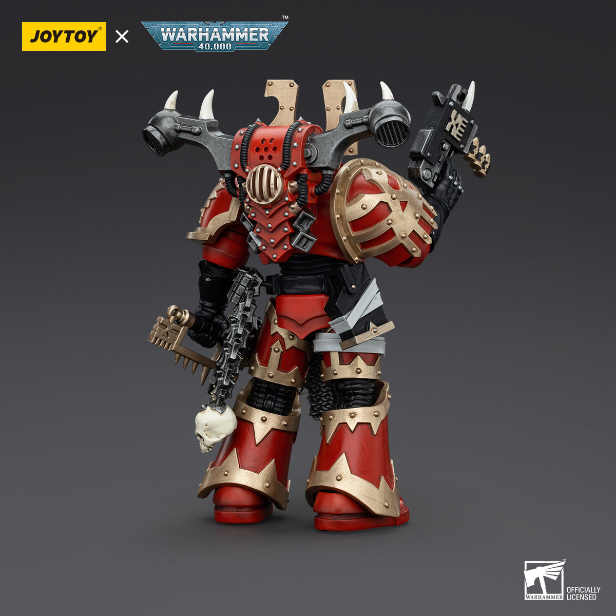 Back view of World Eaters Khorne Berzerker, focusing on the rear armor