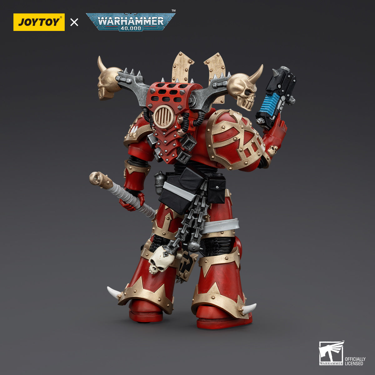 Back view of World Eaters Khorne Berzerker, focusing on the rear armor