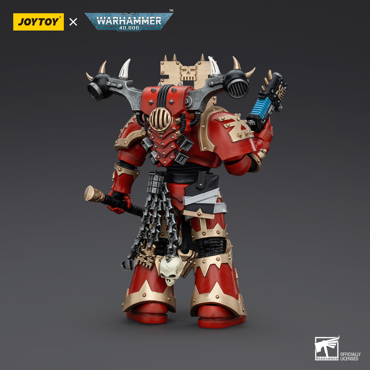 Back view of World Eaters Khorne Berzerker, focusing on the rear armor