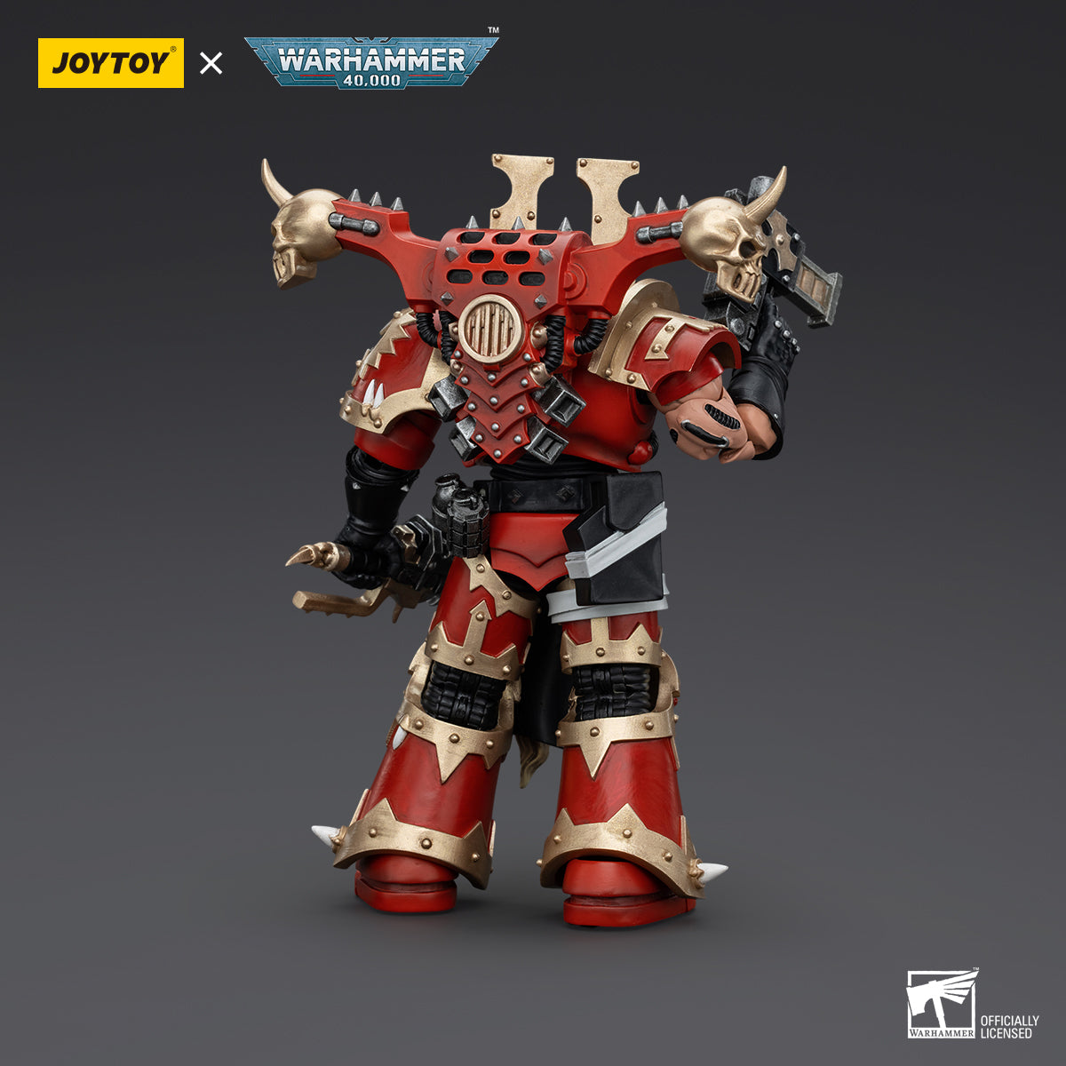 Back view of World Eaters Khorne Berzerker, focusing on the rear armor