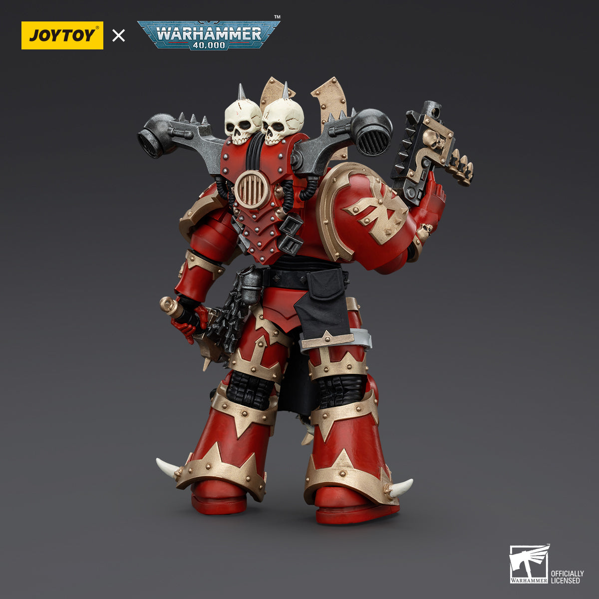 Back view of World Eaters Khorne Berzerker, focusing on the rear armor