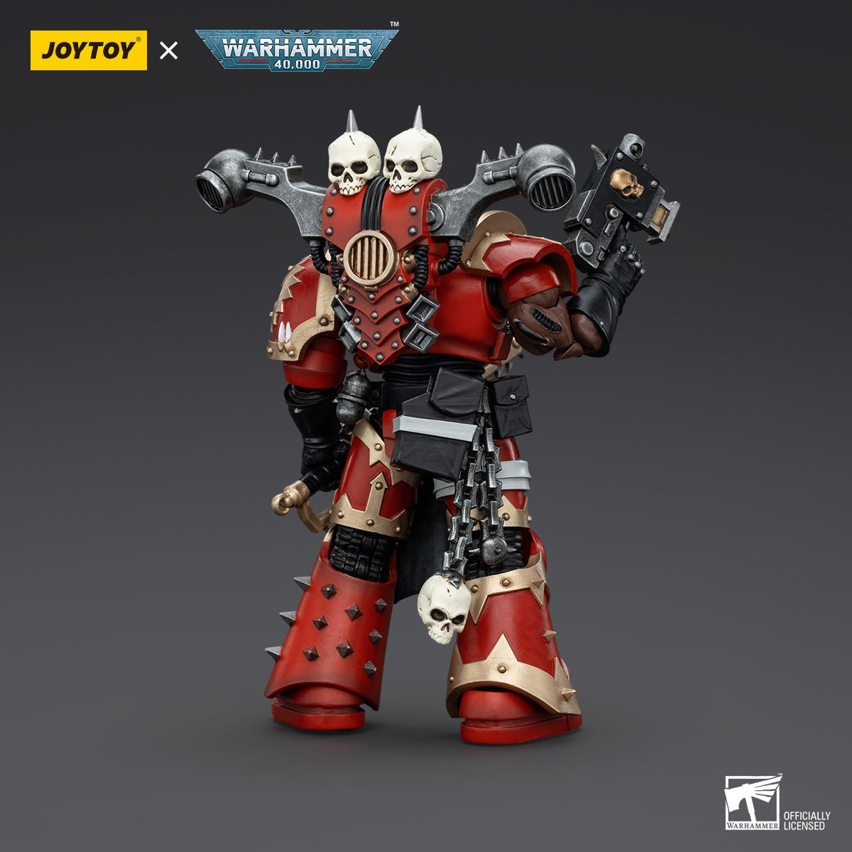 Back view of World Eaters Khorne Berzerker, focusing on the rear armor