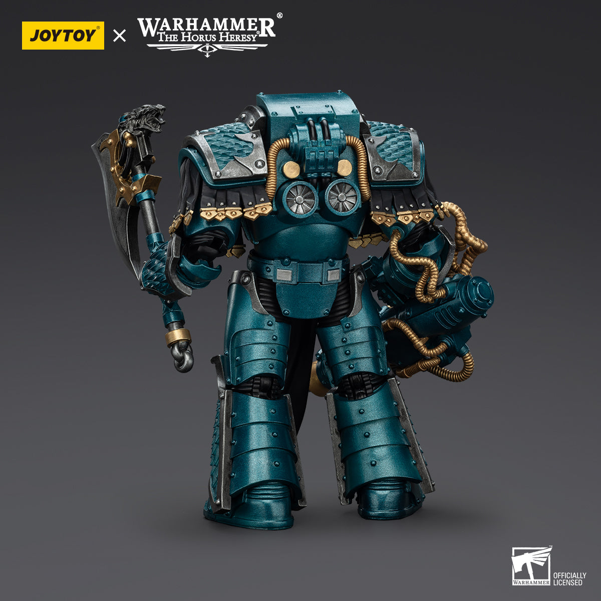 Back view of Lernaean Terminator showing power pack details, and armor plating