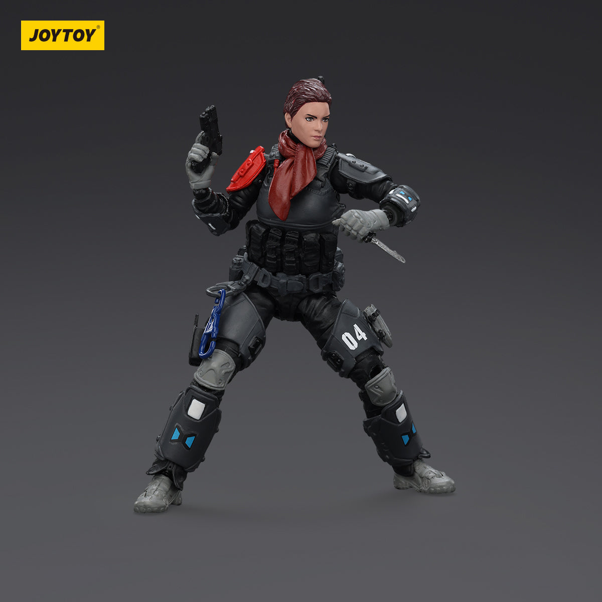 Pilot figure for the Tyrant-04 (City Combat Type), side view, helmet off