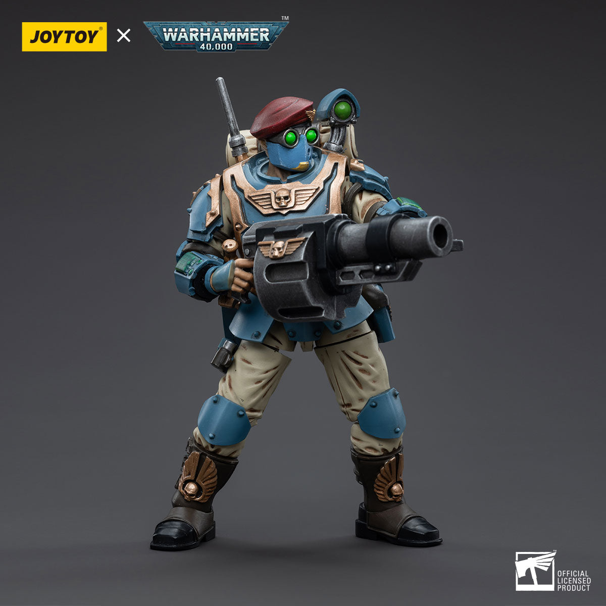 55th Kappic Eagles Grenadier in combat pose. The grenadier is shown in a dynamic, action-ready stance