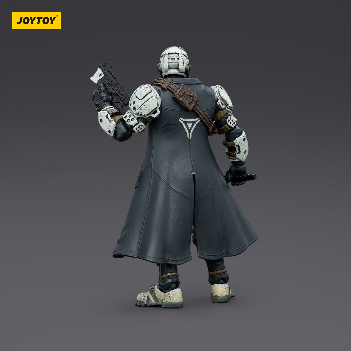 Sorrow Expeditionary Forces - 09th Legion Assault Company - Stealth Master, back view. Displays the rear armor plating, weapon holsters, and cloak detailing.