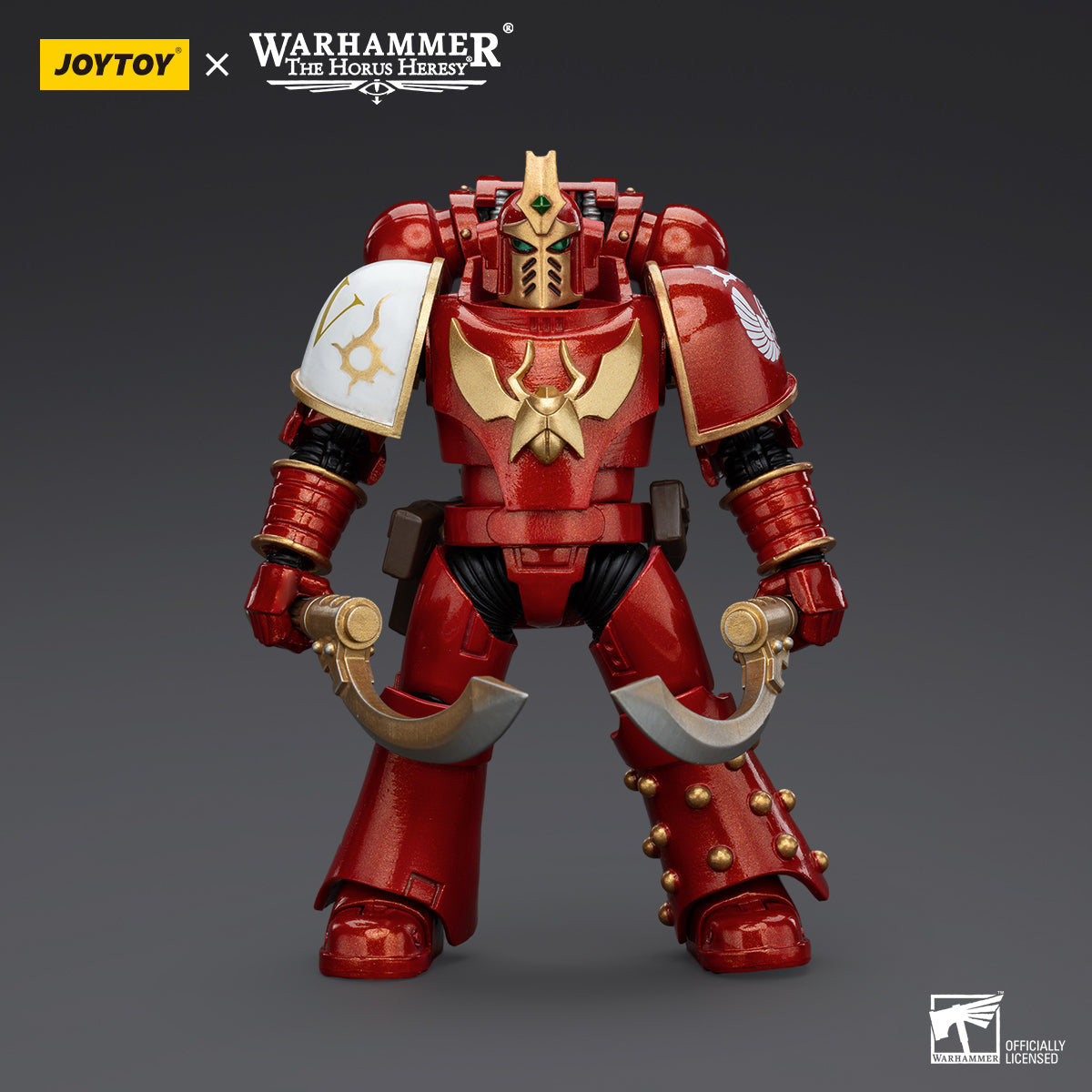 Thousand Sons Khenetai Occult Cabal Khenetai Blade, front view. The Khenetai Blade is depicted in a dynamic stance, wielding a blade infused with arcane power, clad in the ornate armor of the Khenetai Occult Cabal.