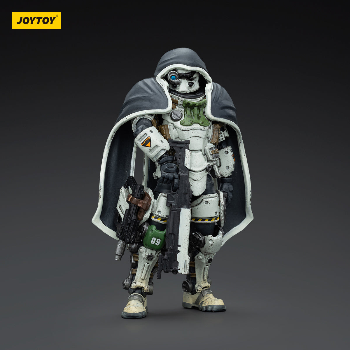Side view of Sniper from the 09th Legion Assault Company. Displays scoped rifle and streamlined armor from a tactical angle.