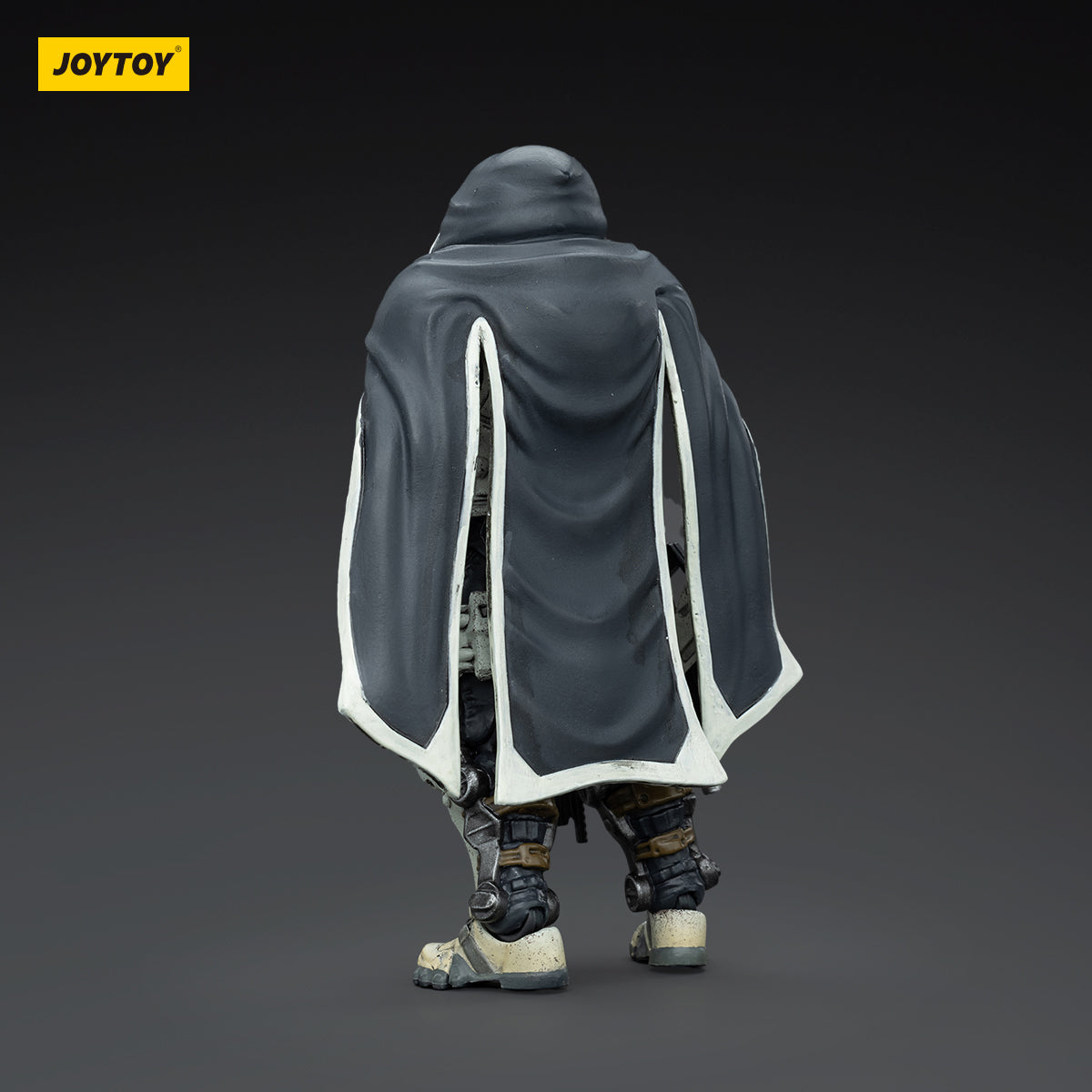 Rear view of Sorrow Expeditionary Forces - 09th Legion Assault Company - Sniper. Highlights utility pack, cloak folds, and detailed armor elements.