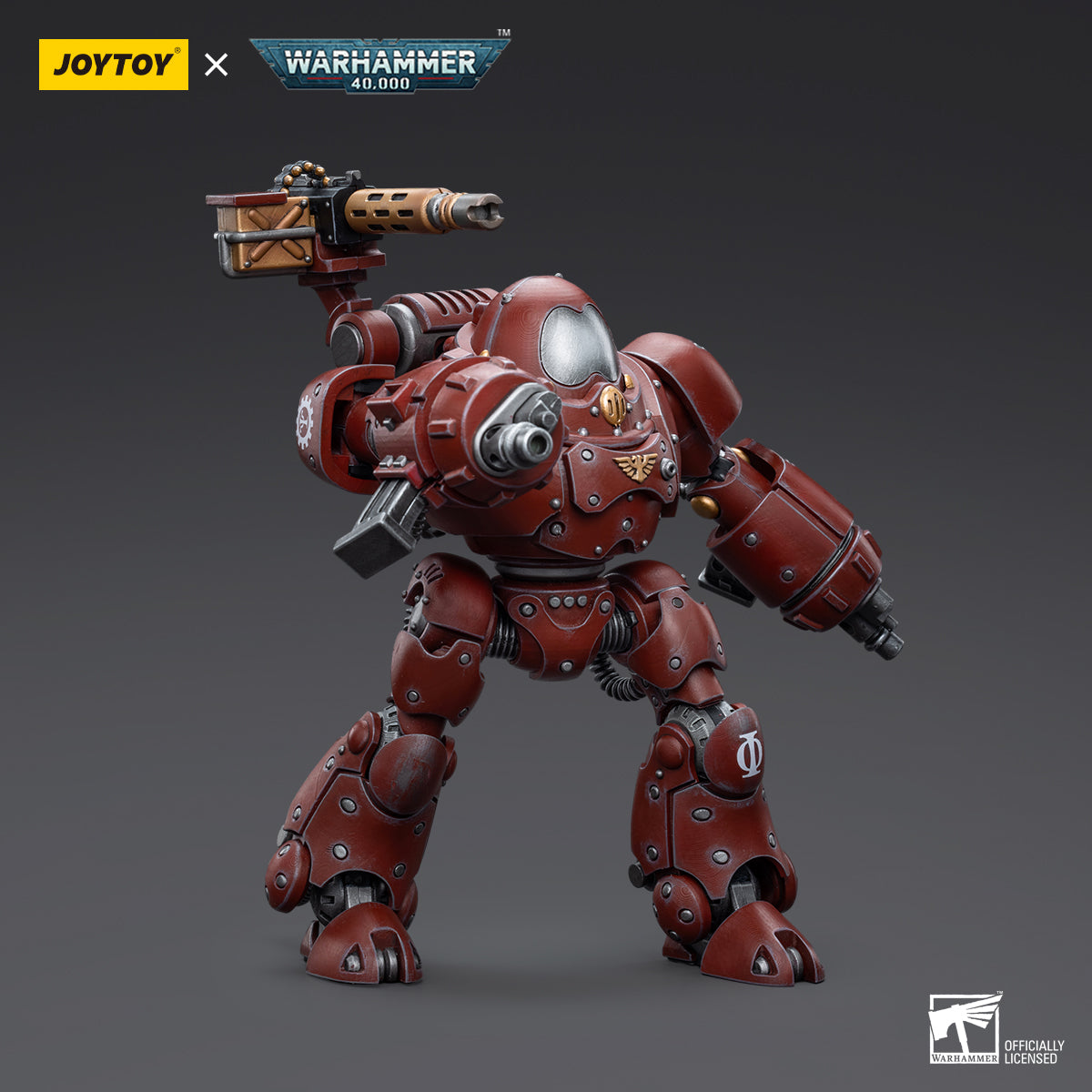 Side view of Kastelan Robot with Heavy Phosphor Blaster, showcasing the full profile of the mechanical giant.