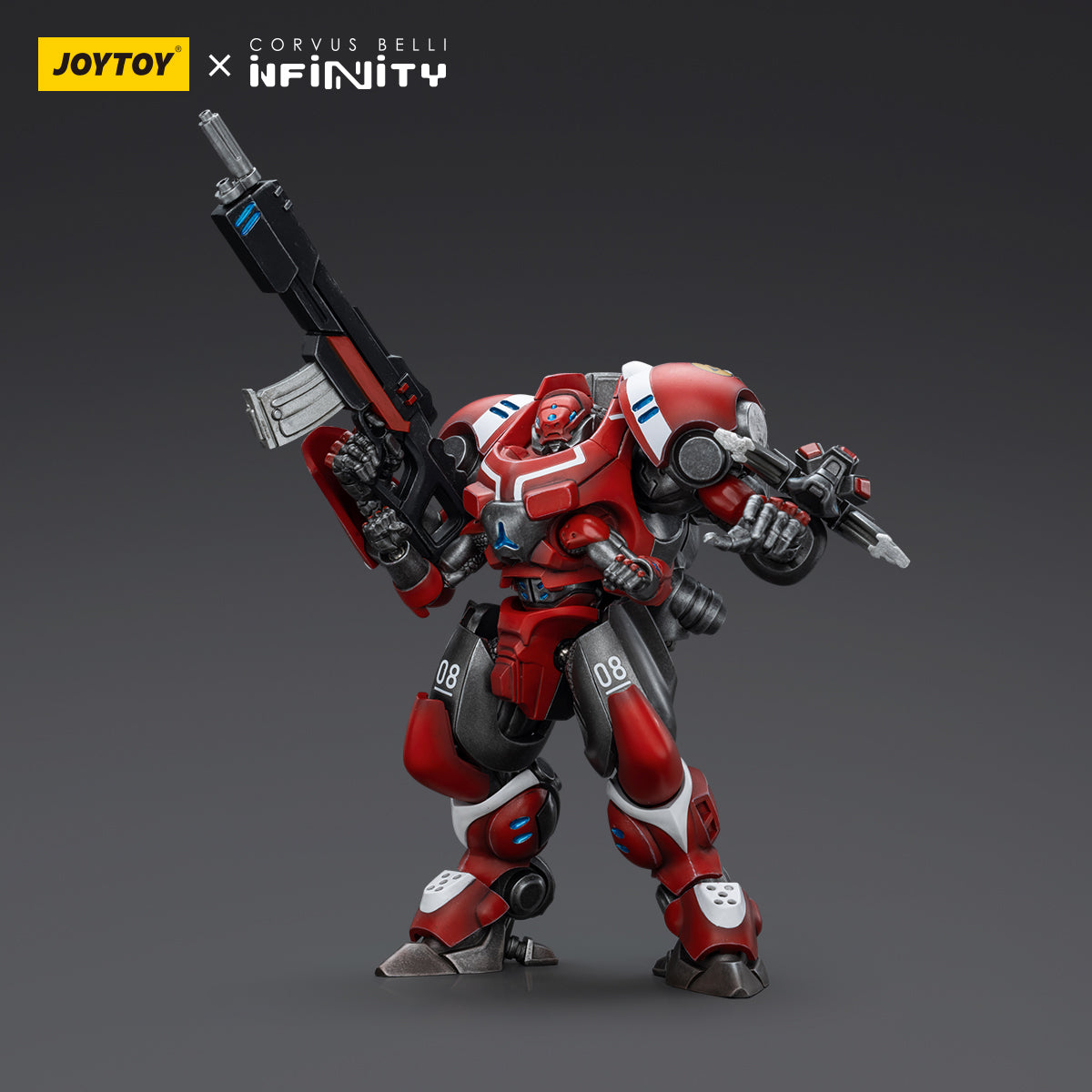 Nomads - Gecko Squadron in combat pose, aiming its dual weapons and adopting a defensive stance.