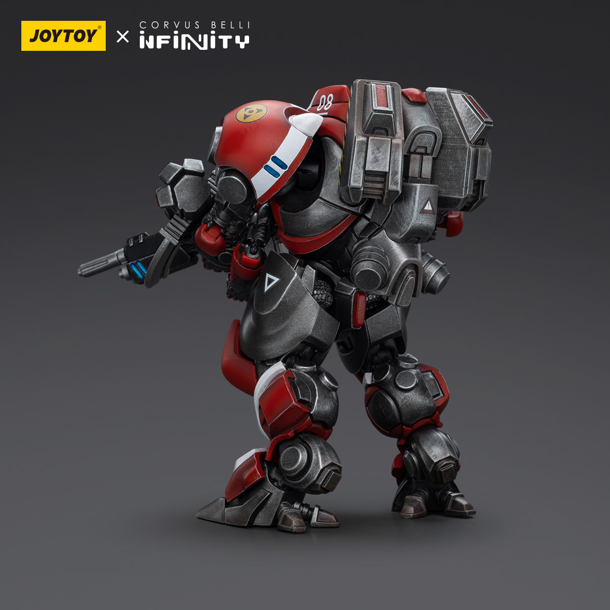 Back view of Nomads - Gecko Squadron, emphasizing the mecha's rear thrusters, weapon mounts, and sleek armor.