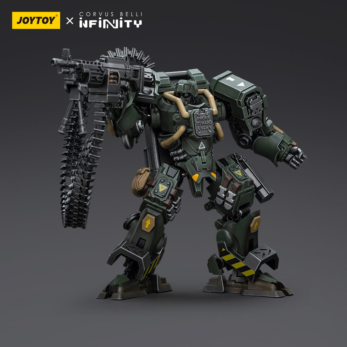 Ariadna - Blackjacks - 10th Heavy Ranger Bat (AP HMG) in combat pose, with the mecha crouching in a tactical stance