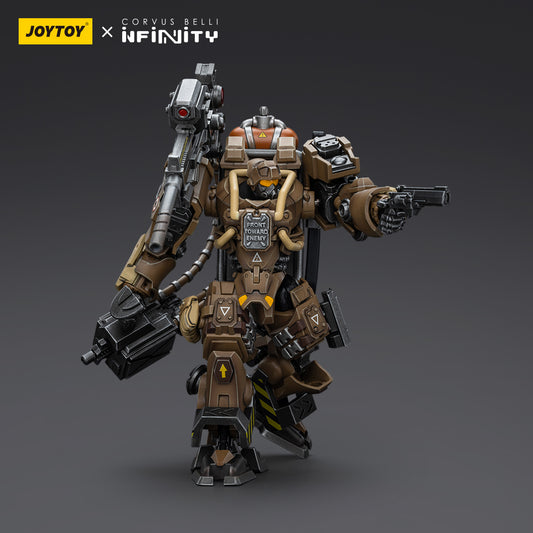 Ariadna Blackjacks - 10th Heavy Ranger Bat (T2 Sniper Rifle) in marching pose, advancing with purpose while maintaining the rifle securely in position.