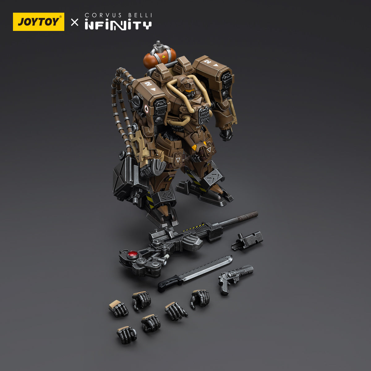 Package contents for Ariadna Blackjacks - 10th Heavy Ranger Bat (T2 Sniper Rifle), including the mecha figure, T2 Sniper Rifle, interchangeable weaponry and accessories, offering customizable options for posing and display.